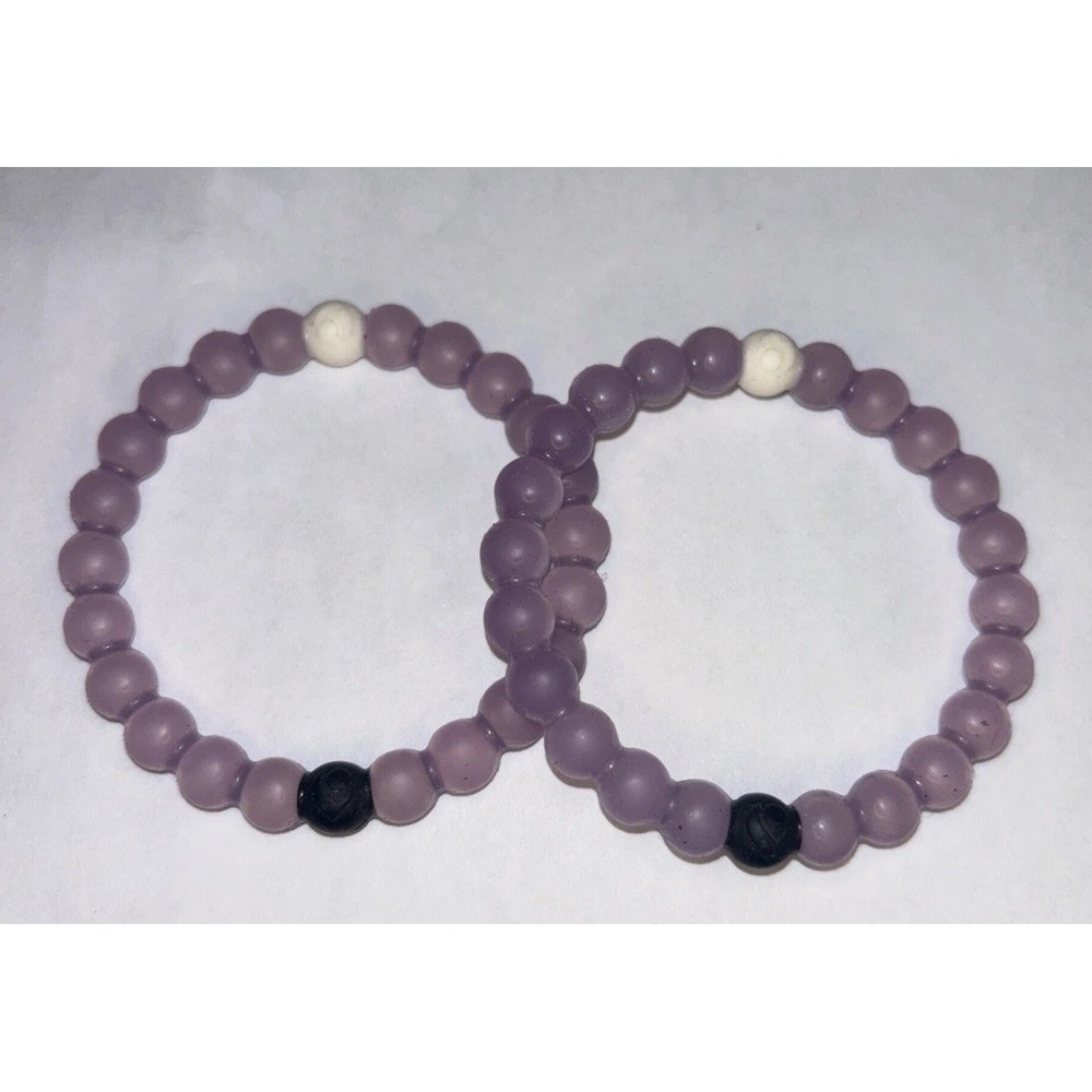 2 Lokai Purple Bracelets 6.5"